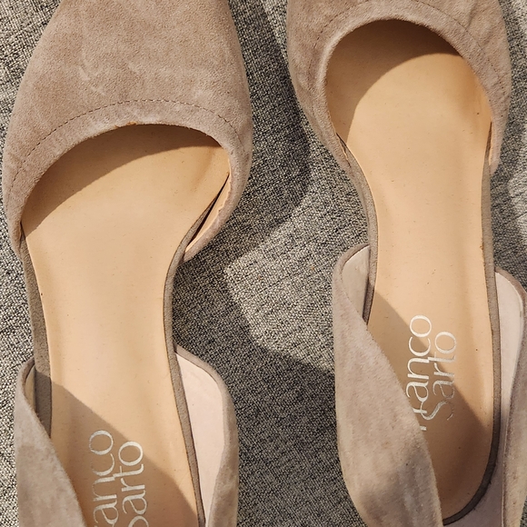 Franco Sarto Shoes - Franco Sarto Women's Tan Suede Slingback Wedges